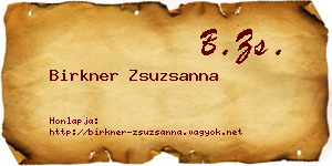 Birkner Zsuzsanna névjegykártya